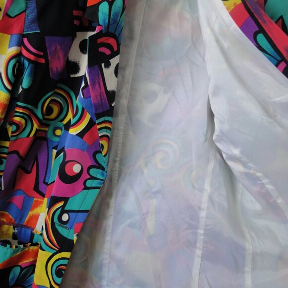 90s vintage Sunny leigh 100% silk woman jacket - Picture 3 of 5